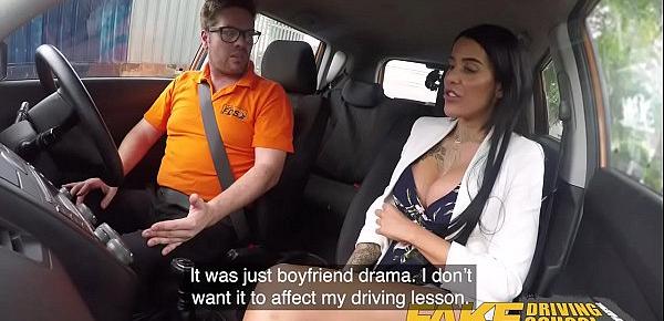  Fake Driving School Spunk covered pussy for busty British babe Alice Judge
